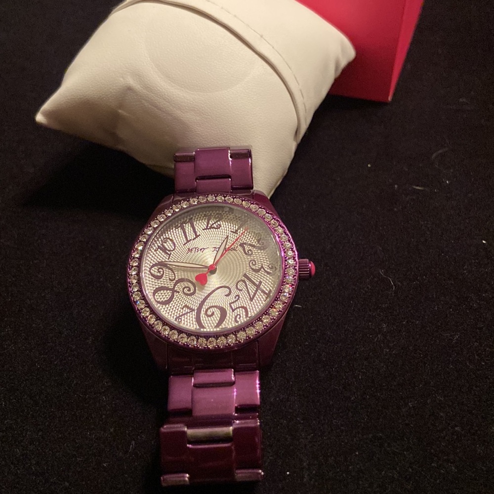 Purple Betsey Johnson Analog Wrist Watch - Picture 5 of 5